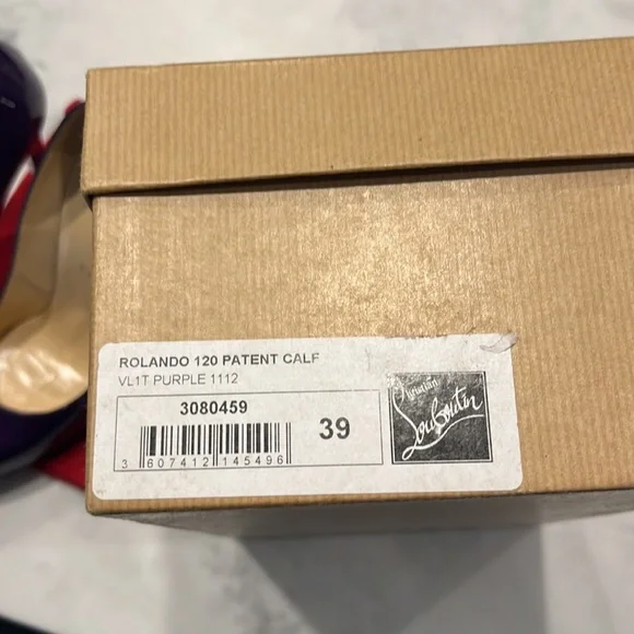 Christian Louboutin Rolando 120mm Patent Leather Violet/Purple size 39 - Picture 7 of 7